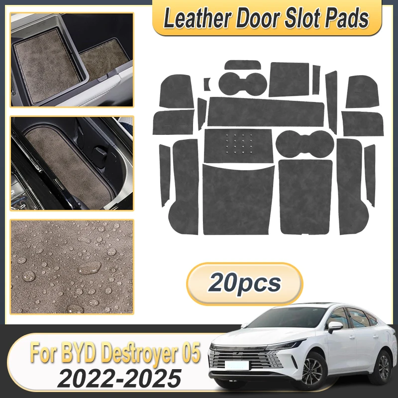 

Leather Coaster For BYD Destroyer 05 Accessories 2022 2023 2024 2025 Dust-proof Anti-Slip Cup Mat Door Slot Pad Interior Parts