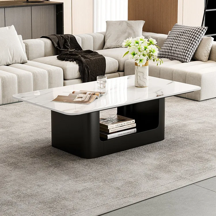 PYH rectangular rock slab coffee table living room household small apartment light luxury marble office tea table