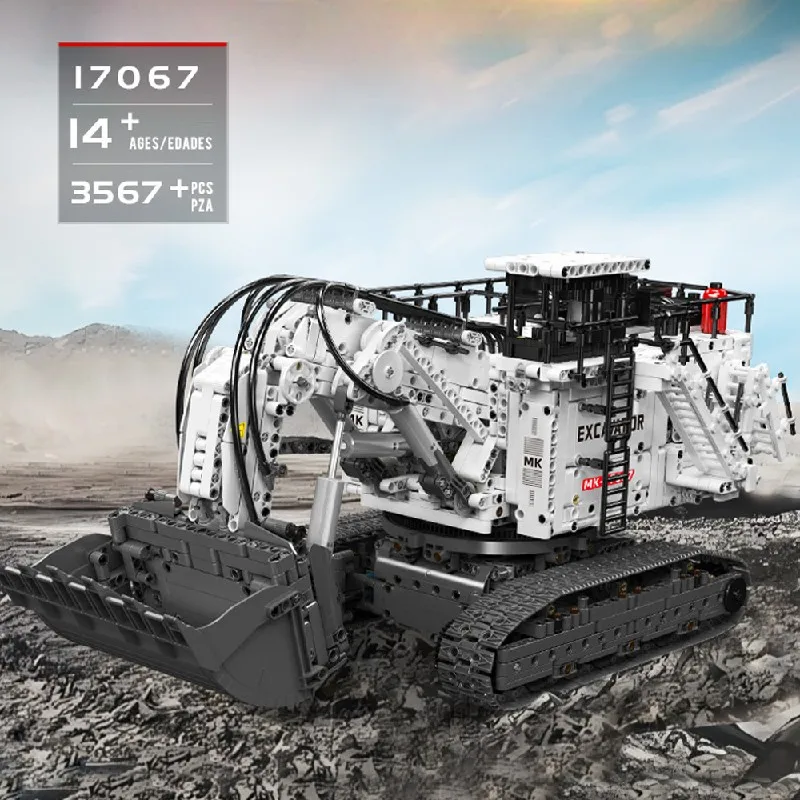 MOLD KING 17067 Technik blocs de construction de voiture Architecture pelle sur chenilles RC bloc de construction modulaire assemblage modèle Kit cadeaux