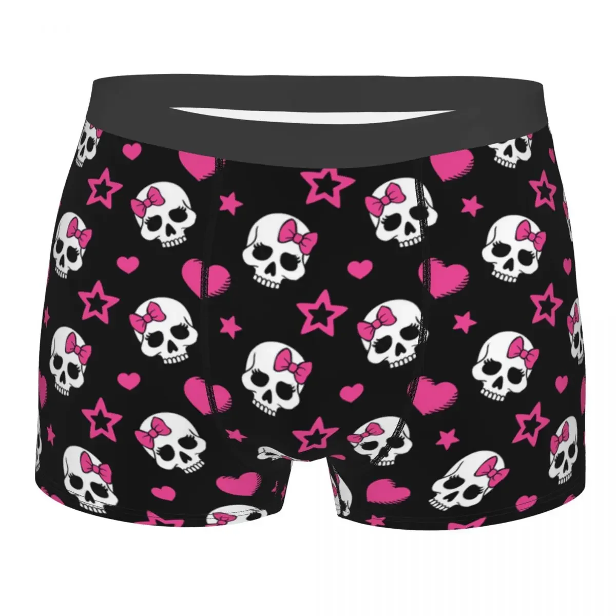 Sexy Gothic Skeleton Death Skull Boxers Shorts Panties Men's Underpants Breathbale Briefs Underwear