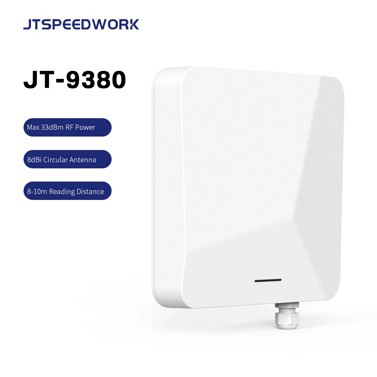 JT-9380 قارئ UHF RFID طويل المدى متعدد العلامات قارئ بطاقات التحكم في الوصول لإدارة النفايات الفعالة