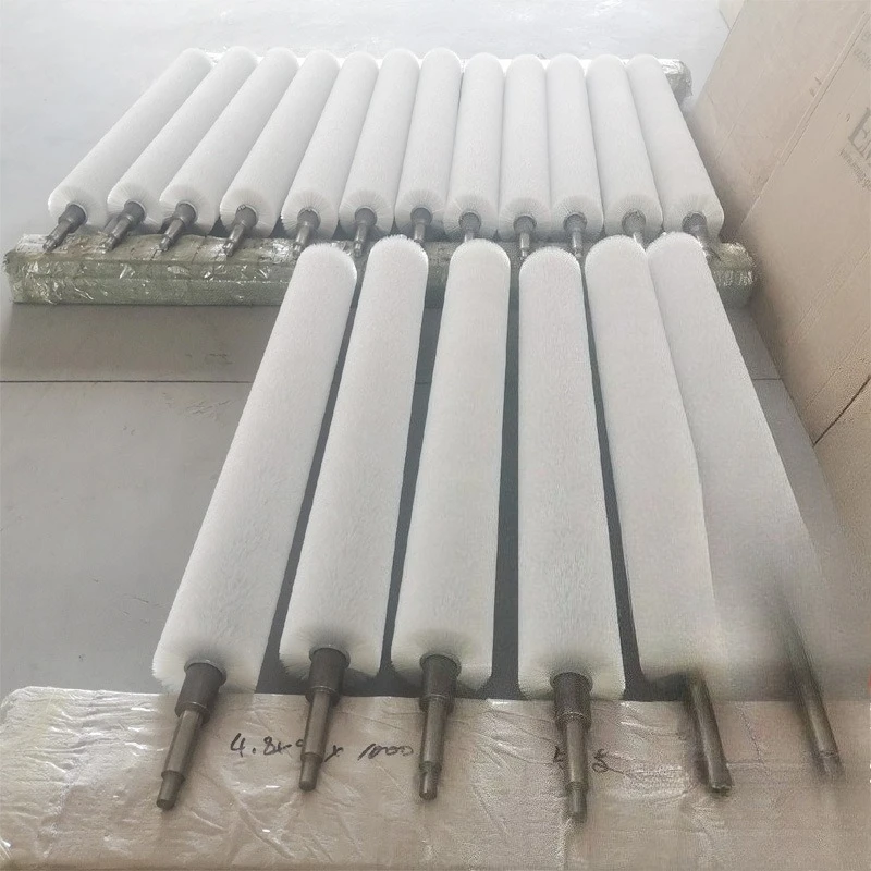 Manufacturers customize various specifications of fruit and vegetable cleaning machine brush rollers, black nylon cleaning, dust