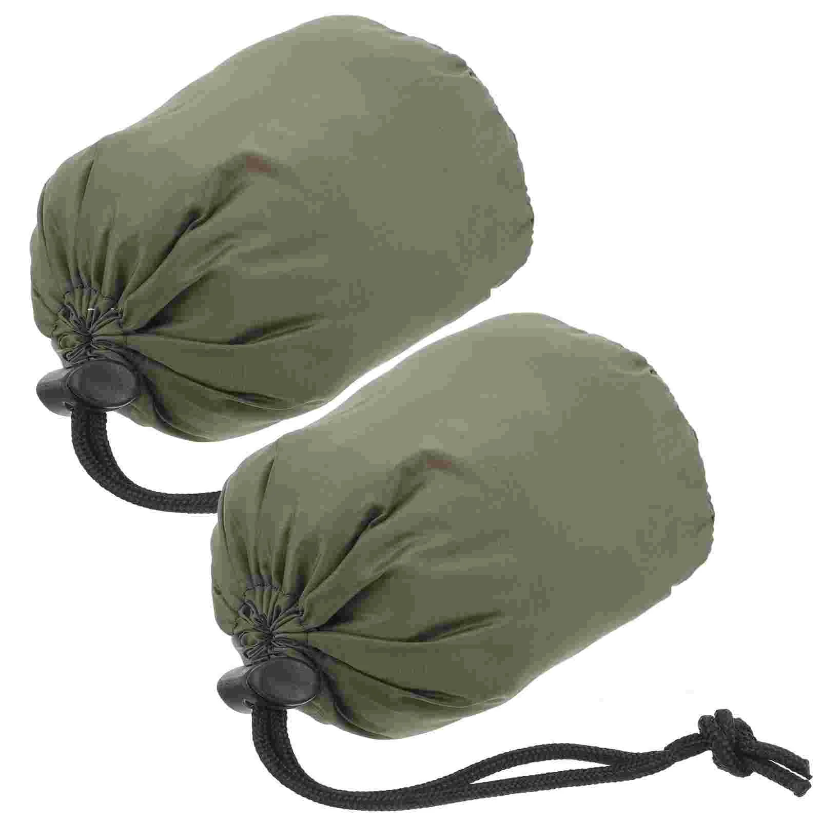 2 Pcs Outdoor Camping Sleeping Bag Storage Organizer Travel Drawstring Compression Bags Stuff Sack Nylon Mesh