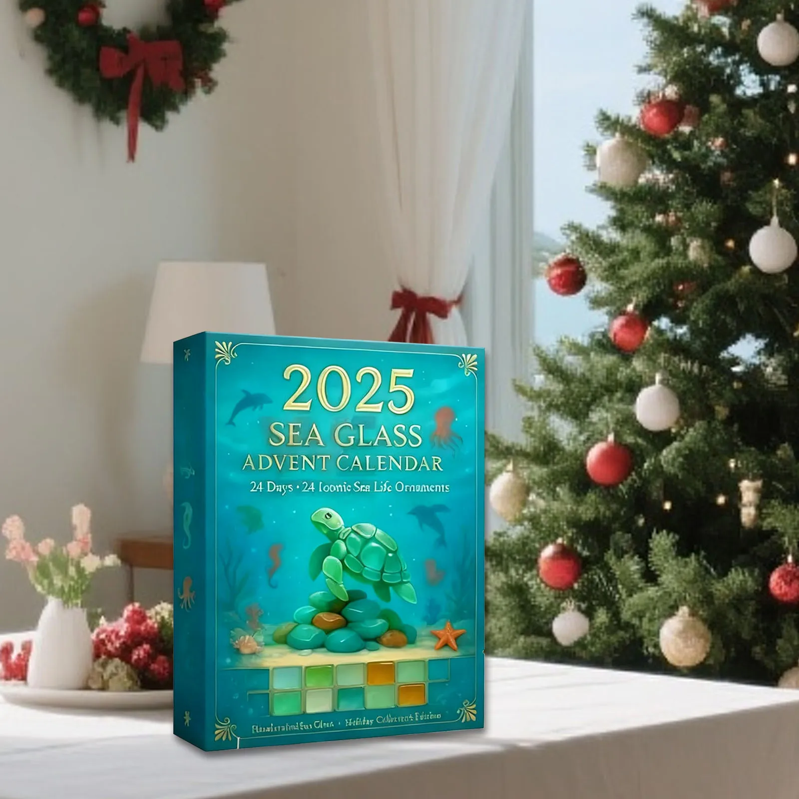 Classroom Timers Quiet Sea Glass Advent Calendar · Ocean Advent Calendar，containing 24 Digital Countdown Timer with Remote