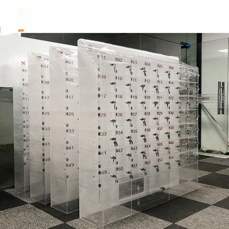 

Mobile phone storage cabinet Transparent acrylic safe deposit box