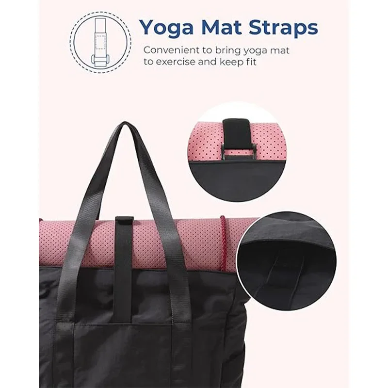 SPR13 bolso de mano con cremallera para mujer, compartimentos de gimnasio, portátil, trabajo, enfermera, baile, Yoga, deporte, viaje