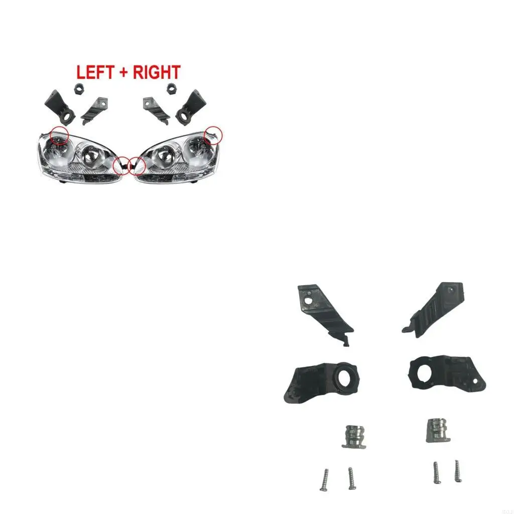 

Headlamp Hardware Headlight Repair Bracket Left/Right for Golf MK5