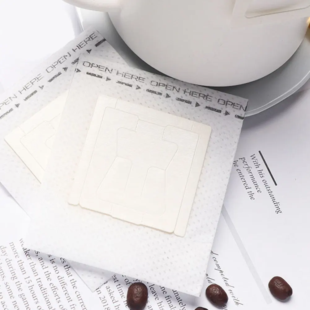 50 Bolsas de Filtro Individuales con Orejeras para Café, Té, Matcha y Café Verde, Bolsas Desechables para Preparación sin Sabor