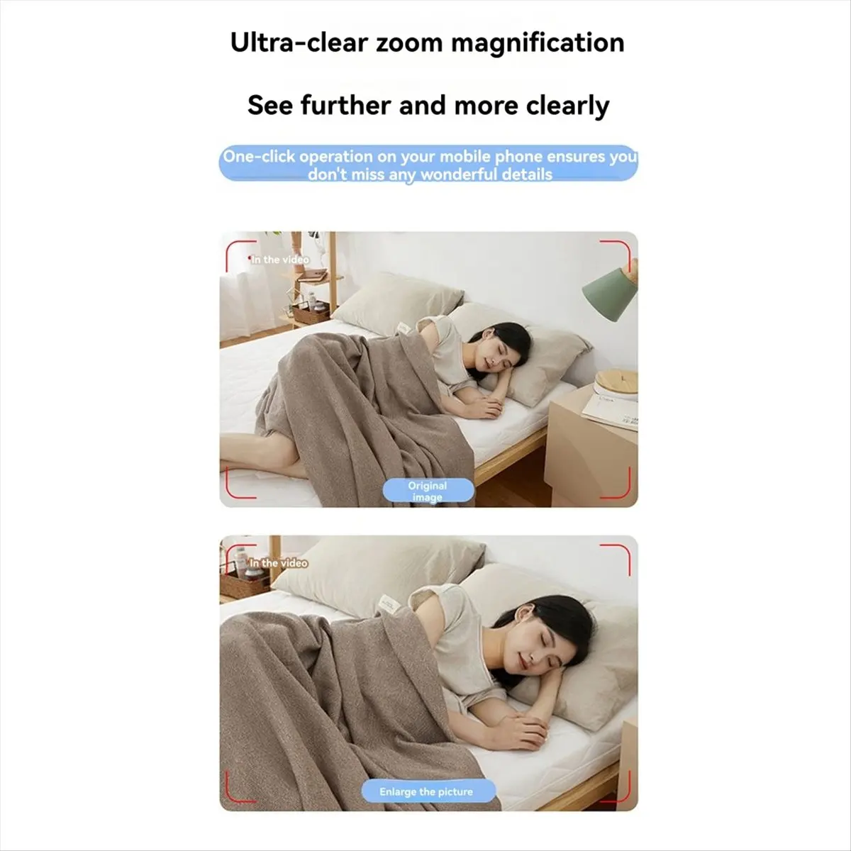 Punctual- WiFi 5MP Panorama Without Dead Ends Monitor Wireless Home Mobile Phone Remote High Definition Surveillance Camera 64G