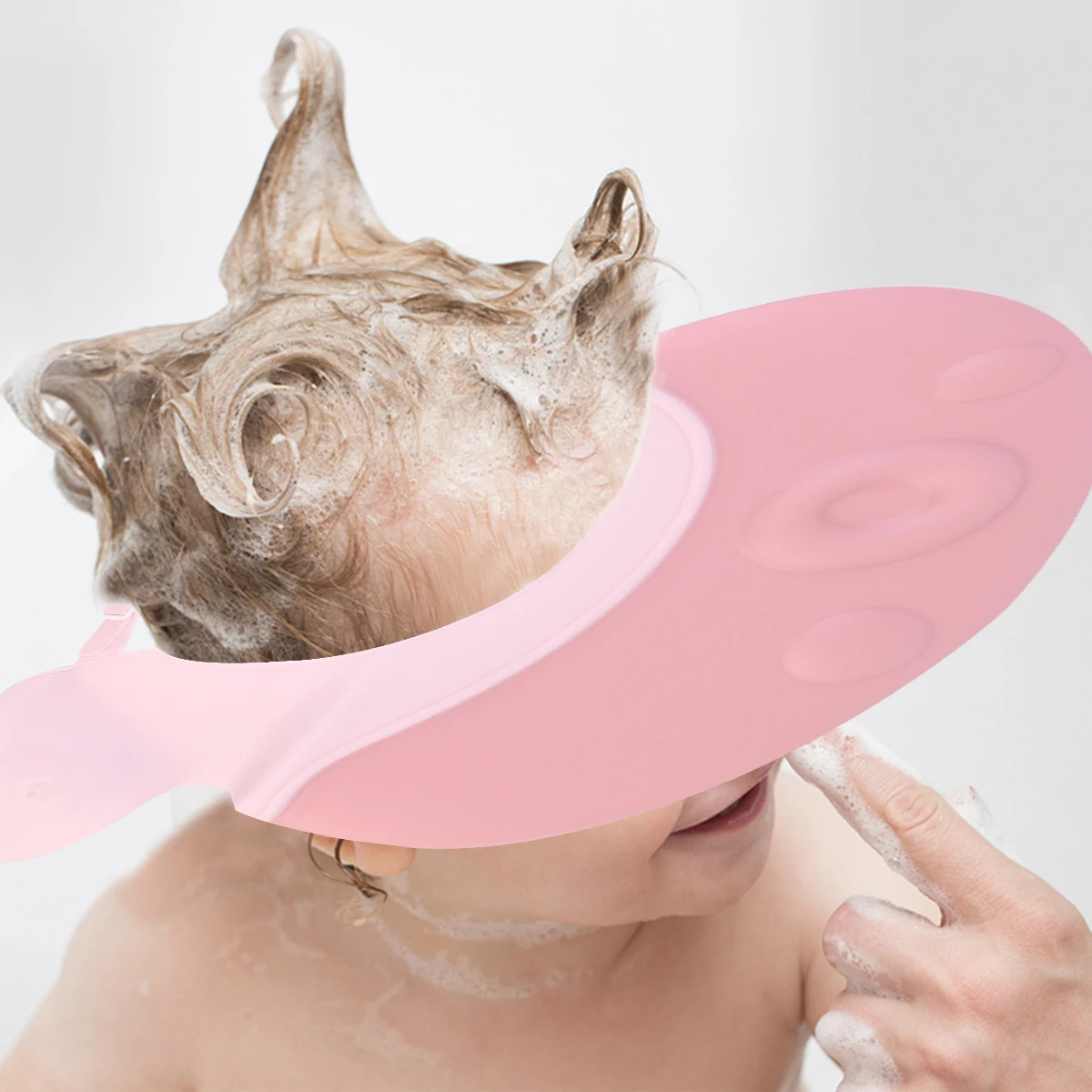 

1Pcs Adjustable Baby Shampoo Cap Cartoon Design Infant Bathing Hat Shower Protector