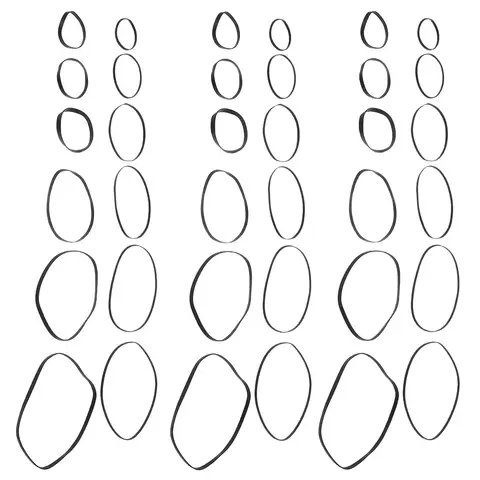100Pcs Flat Cassette Recorder Belts 2Mm 3Mm Rubber Drive Belts 40-135Mm for Tape Player Turntable Vcr Cassette Repair