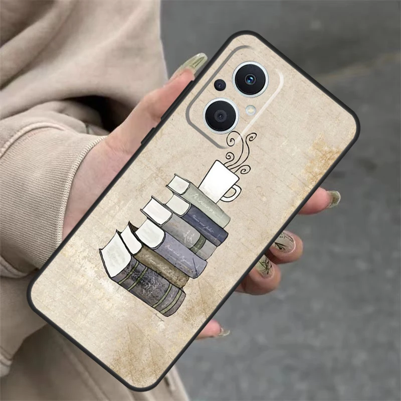 Books And Coffee Case For OPPO Reno 7 8 Lite 6 5 4 11F 10 Pro 8T 5Z 4Z OPPO Find X6 Pro X2 Neo X3 X5 Lite