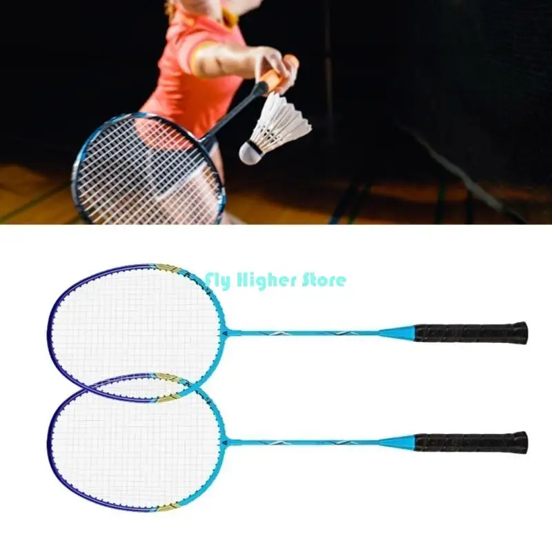 

1Pair Professional Double Badminton Racquet Set for Outdoor Backyard Games
