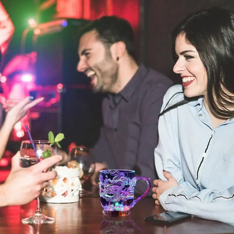 LED Cups Water Activated Wine Glass Fun Color Changing Acrylic Drinking Glasses For Party Easter Halloween Wine Home Bar Wedding