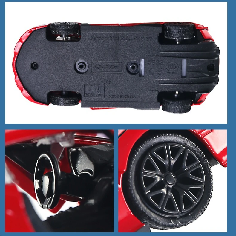 1:36 Lamborghini Sian modèle de voiture jouet alliage moulé sous pression retirer Collection supercar jouets véhicule pour décoration cadeaux