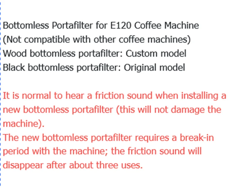 CAFOVO E120-58 58MM Bottomless Portafilter 304 Stainless Steel Walnut Handle 300g Only Applicable to CAFOVO E120 Coffee Machine image 6