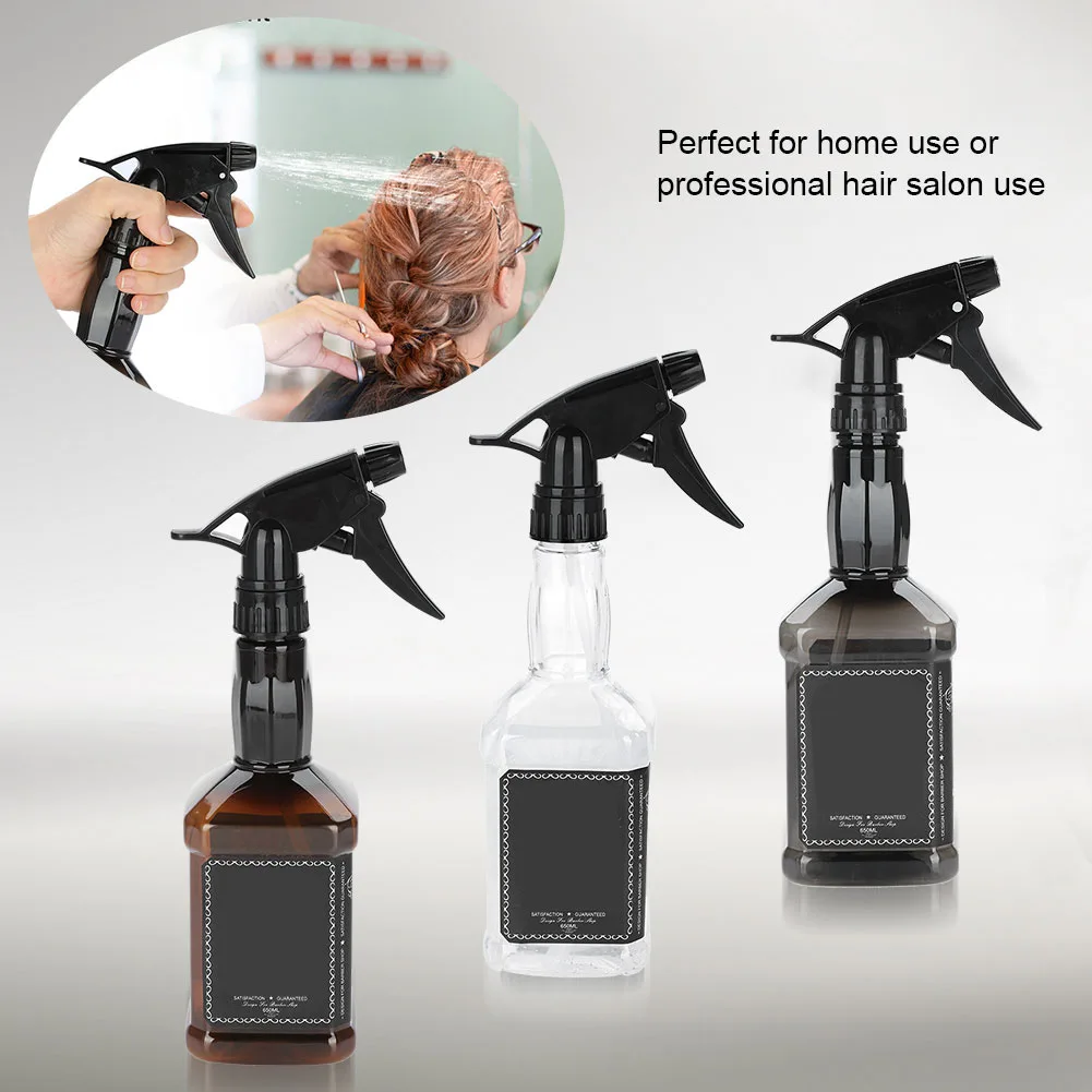 Empty Bottle 650ml Hairdressing Spray Bottle Salon Barber Hair Tool Refillable Water Sprayer Bottle