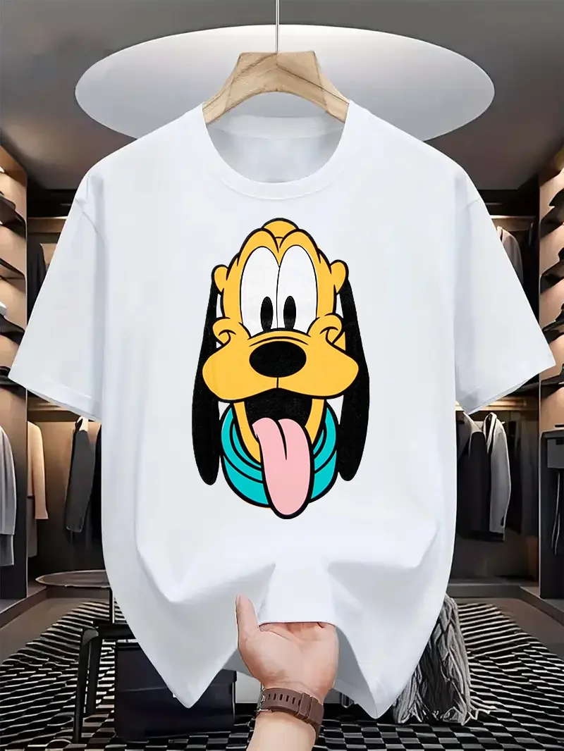 Disney Goofy Mickey Minnie Mouse Face Big Smile T-shirt paar vrouwen mannen katoen casual oversize meisjes tee top vakantie unisex