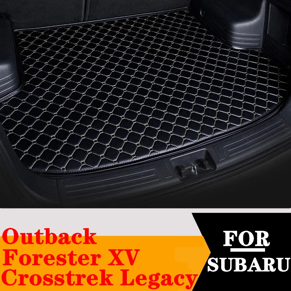 Car Trunk Mat For SUBARU Forester XV Outback Crosstrek Legacy Rear Cargo Liner Tail Boot Tray luggage Pad Carpet Interior Parts