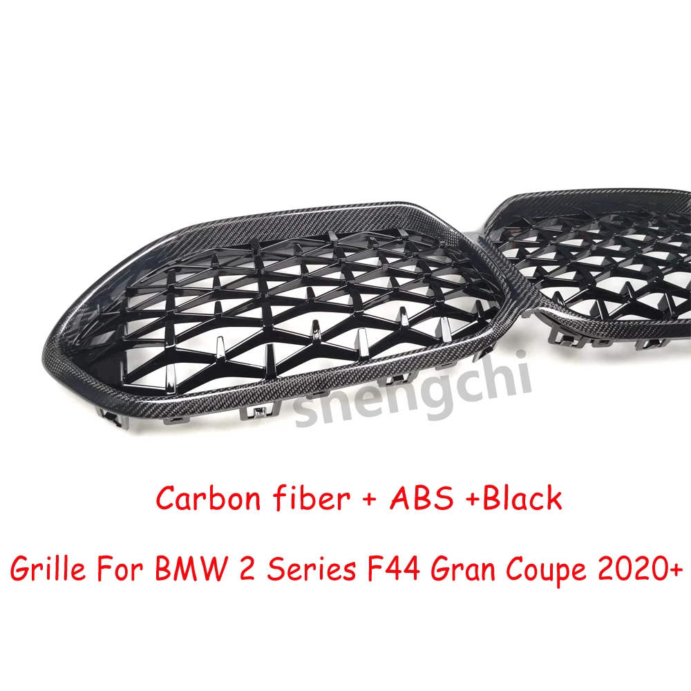 F44 Diamond style + Carbon Fiber Front Bumper Kidney Grille for BMW 2 Series F44 Gran Coupe M235i 216i 218i 220i 228i Grill 2020