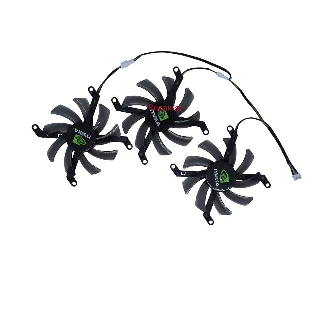 Graphics Card Fan,VGA Video GPU Cooler,3Pcs/Set,T129215SU,For ASL RTX 2080 Ti 2080Ti rtx2080ti Ares