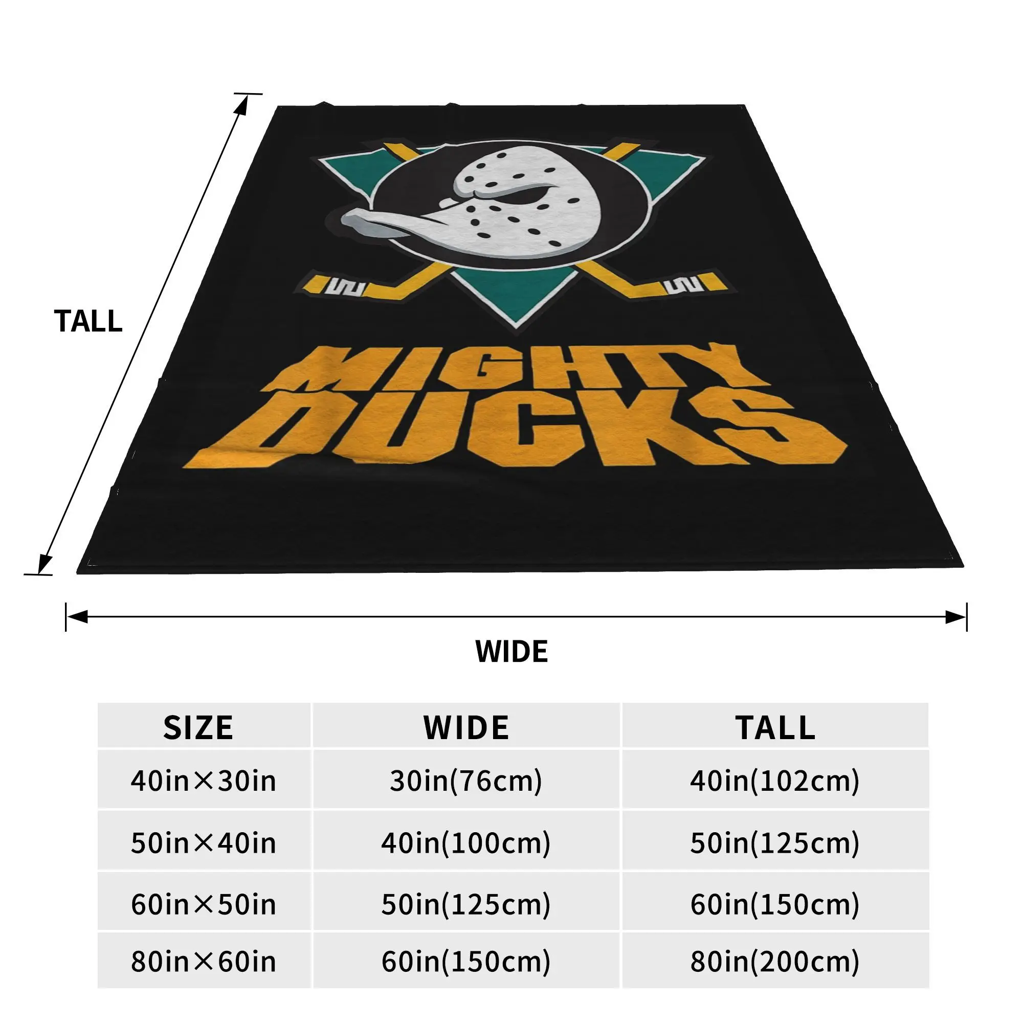 Graphic Ducks Arts Mighty Of Anaheim Hockey Blanket Soft Warm Flannel Throw Blanket Plush for Bed Living room Picnic Home Sofa