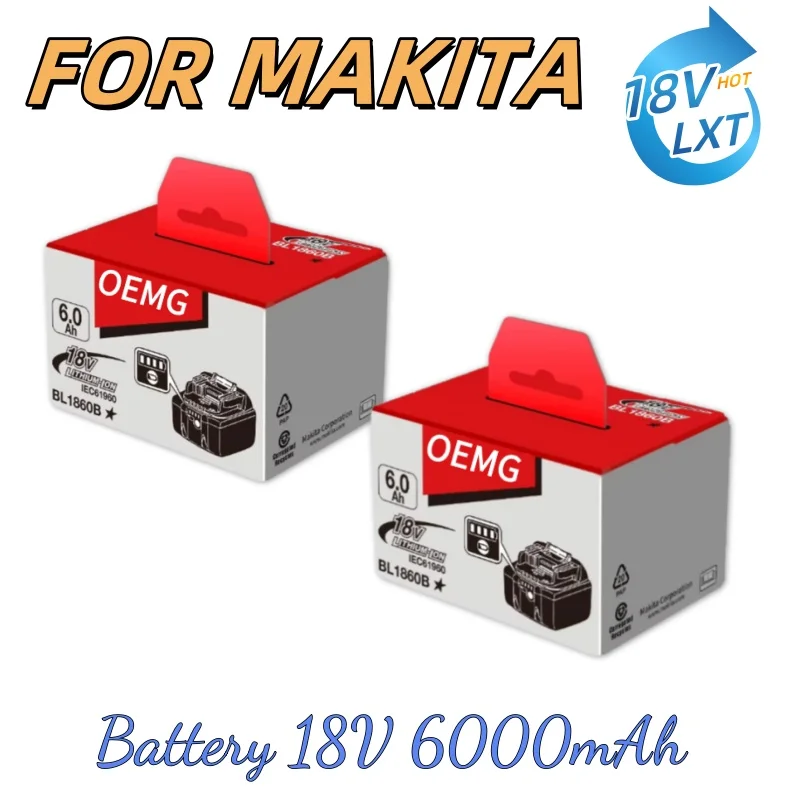 

FOR Makita 18V 6.0Ah Battery:User-Friendly Fuels impact drivers/grinders,resists self-discharge,perfect for heavy-duty tasks