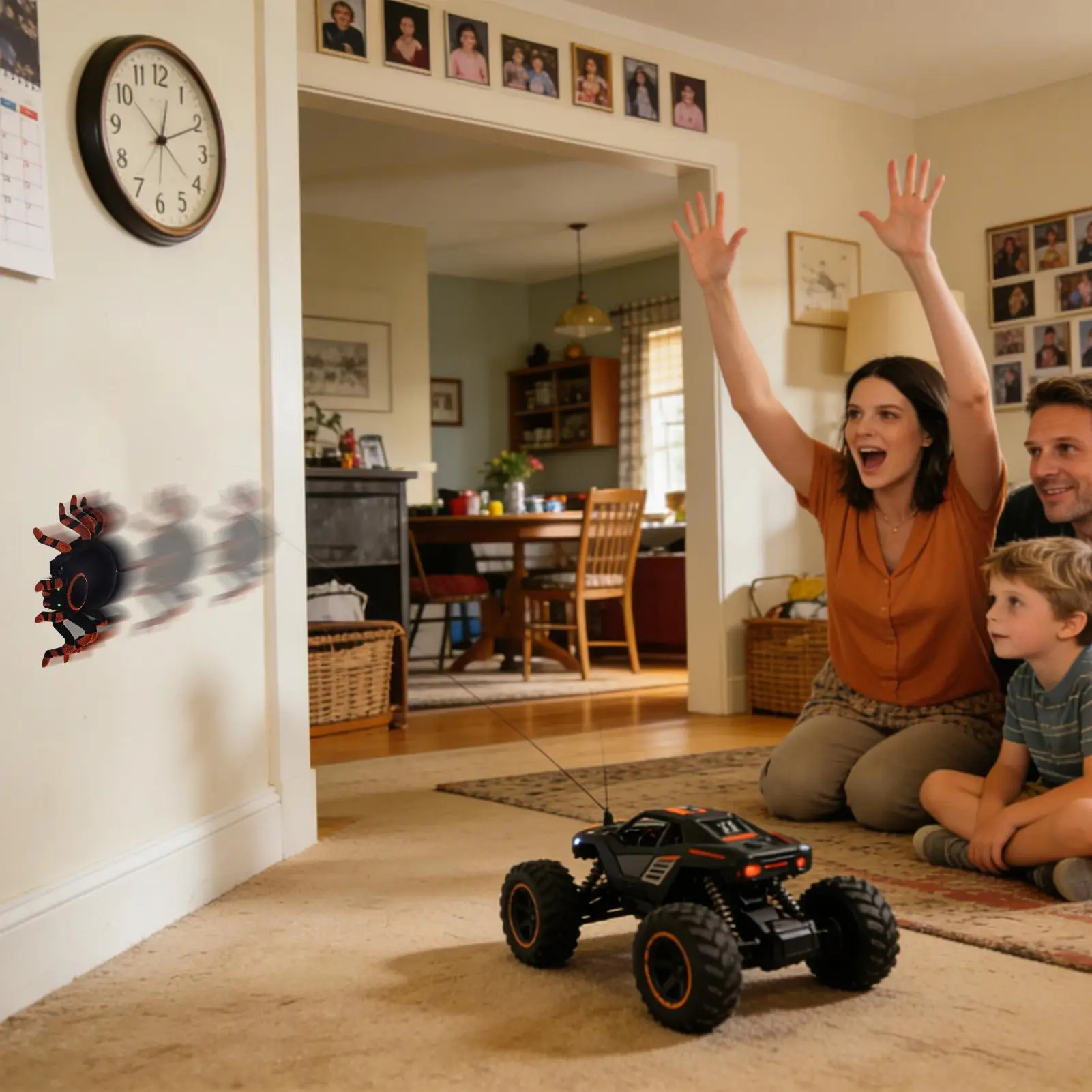 Remote Control Spider Remote Control Interactive Realistic Balck Animatronic Spider Climbing Toys For Play Education