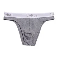 Men\'s Sports Anti Friction Sweat Absorption Underpants Pure Cotton Temptation Bottom Short U Convex Pouch Panties Gay Sexy Brief