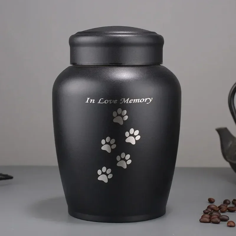 Pet Cat Dog Metal Sealed Urn Funeral Supplies Stainless Steel Urn Funeral Cofes for Humans Metal Pet Urn Large