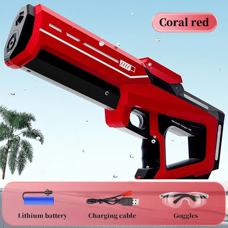 Pistola de água elétrica para crianças, Absorve automaticamente, Brinquedos infantis, Rifle de água de grande capacidade, Verão ao ar livre, Piscina de praia