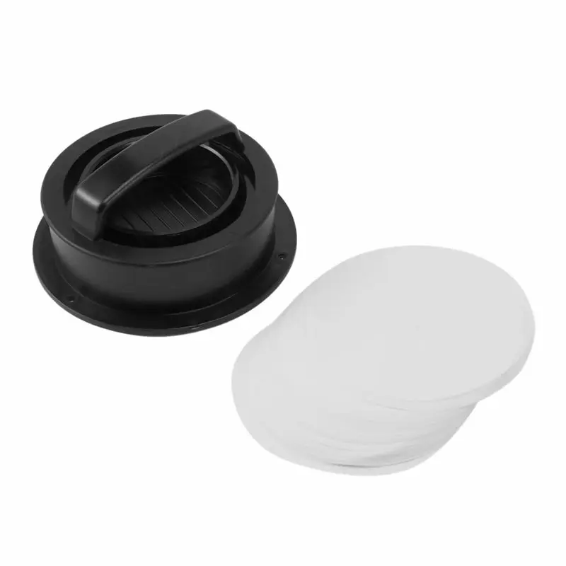 

AB42-3X 3 In 1 Burger Press Patty Stuffed Burger Maker With 360Pcs Burger Paper Non Stick Sliders Beef Burger Press - Black