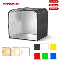 SOONPHO Light Box For Product Photography Light 25CM 30CM 40CM Bicolor Softbox Folding Shooting Tent Box 6Color For Photo Studio