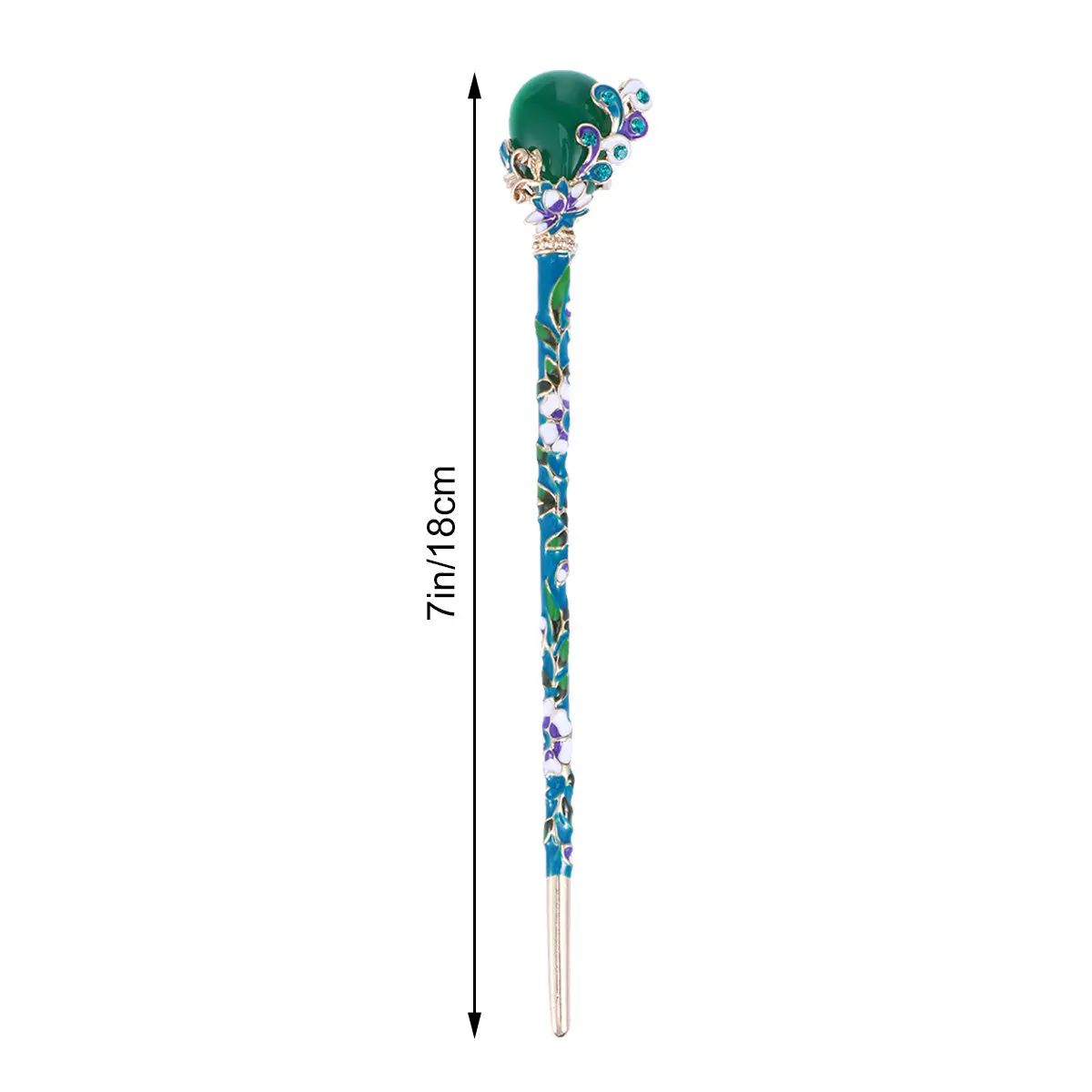 Chinese Style Hairpin Vintage Hair Chopsticks Ancient Hair Clip for Women Chignon Hairpin Daily Party Wear Gift Green