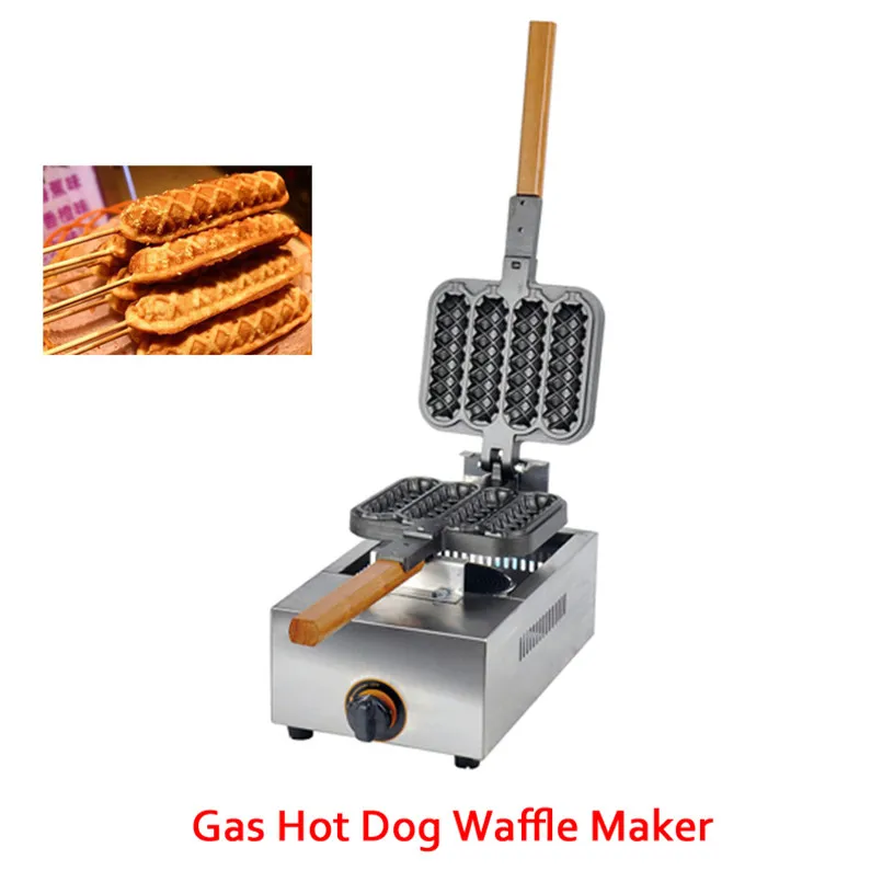 Gas Corn Stick Waffle Machine Stainless Steel Crispy Waffle Making Machine Snack Food Stove