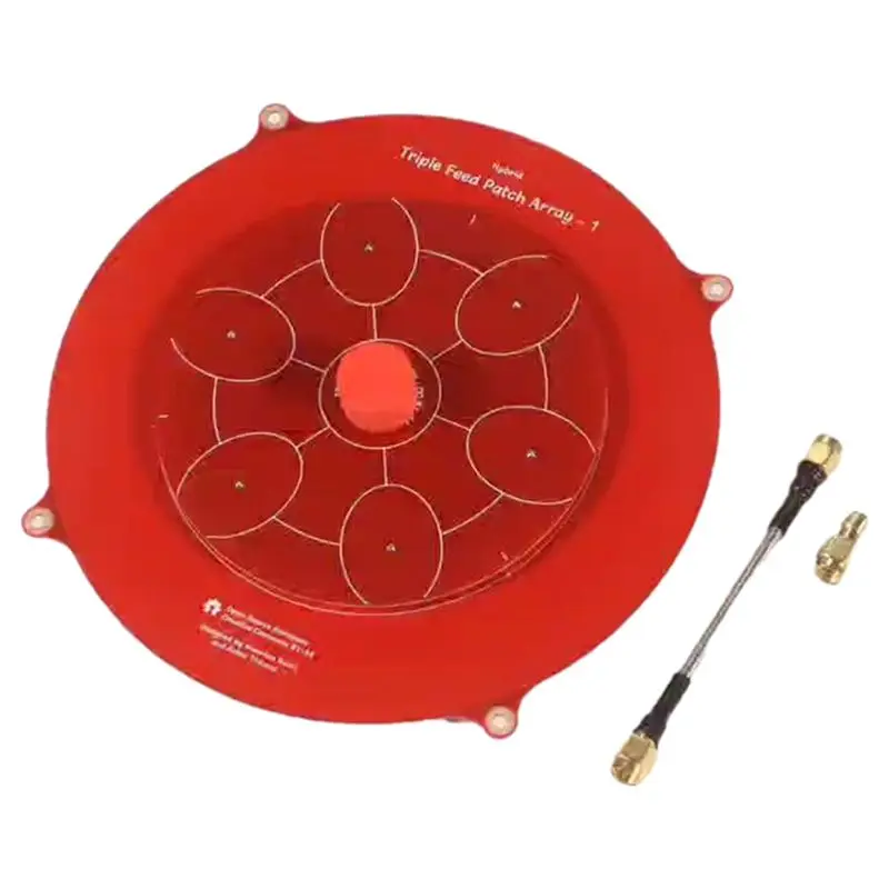 High Gain 14Dbi 5.8Ghz Triple Feed Patch Pagoda Array Drone Antenna For Long Range RC Drone Image Transmitter Transmission