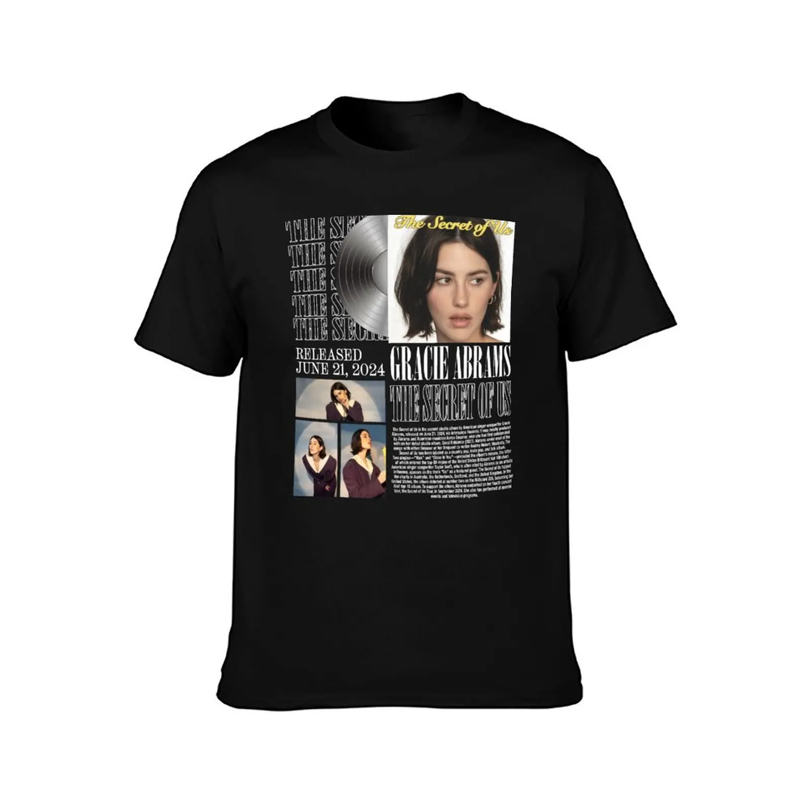 The Secret Of Us Album 2024 T-Shirt Outdoor Work Short Sleeve Top T-Shirt