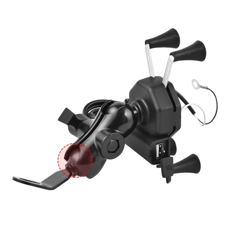 Alas Miring Sepeda Motor dengan Bola Lubang 10Mm untuk Adaptor Kepala Berfungsi untuk Dudukan Dasar Dudukan GPS Ponsel Pintar