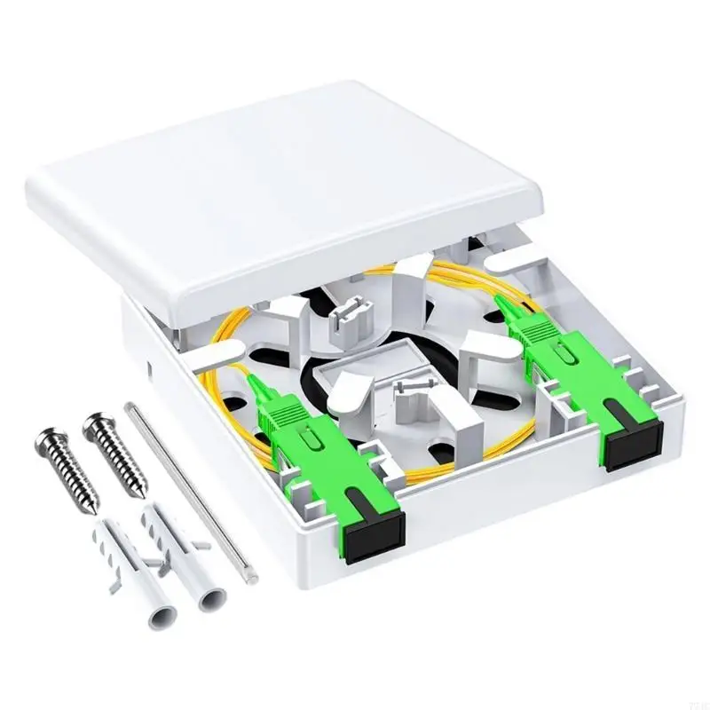 Optal Fiber Junction Box Fiber Opt Wall Plate Wide Compatible for 86 type 77JC