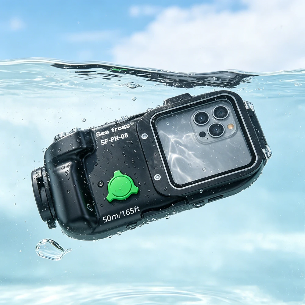 Seafrogs Waterproof Cell Phone Case For iPhone 17 16 15 Pro Max 40M Underwater Shell Protection Bag Support zoom