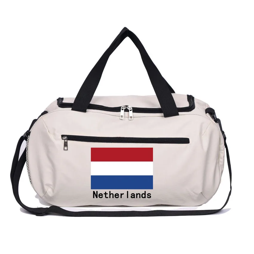 

Women Gym Bag Waterproof Fitness Training Bag Netherlands Flag Printed Outdoor Men Sports Swim Bags Yoga Gym Basketball Bag