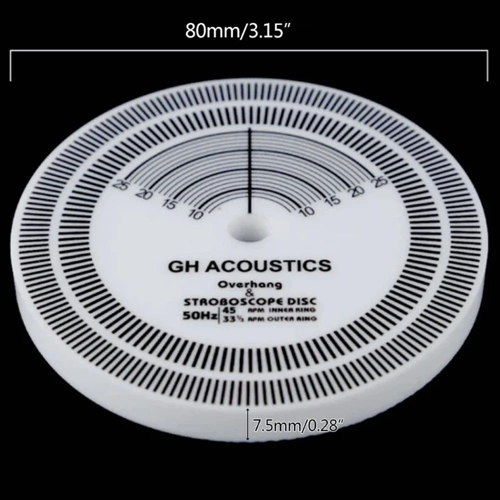 Home Audio Systems Color White Turntable Speed Test LP Speed Detection Accurate Speed Measurement Detect Rotation Speed