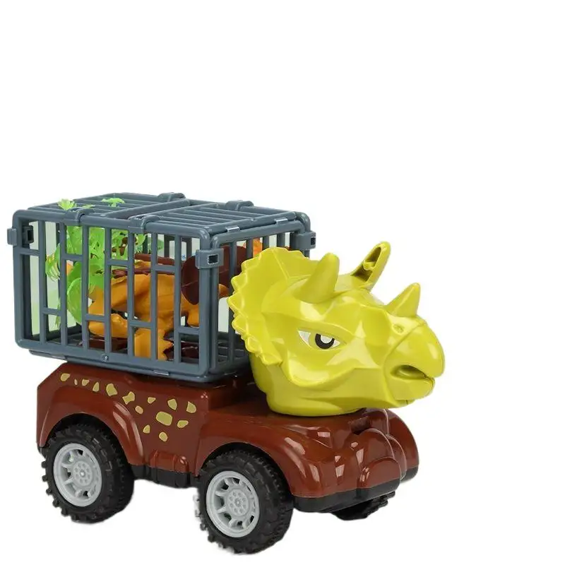 1 Juego de camiones de transporte de juguetes para niños pequeños, juegos de dinosaurios t-rex, camión monstruo, camión de dinosaurio extraíble, coche de juguete