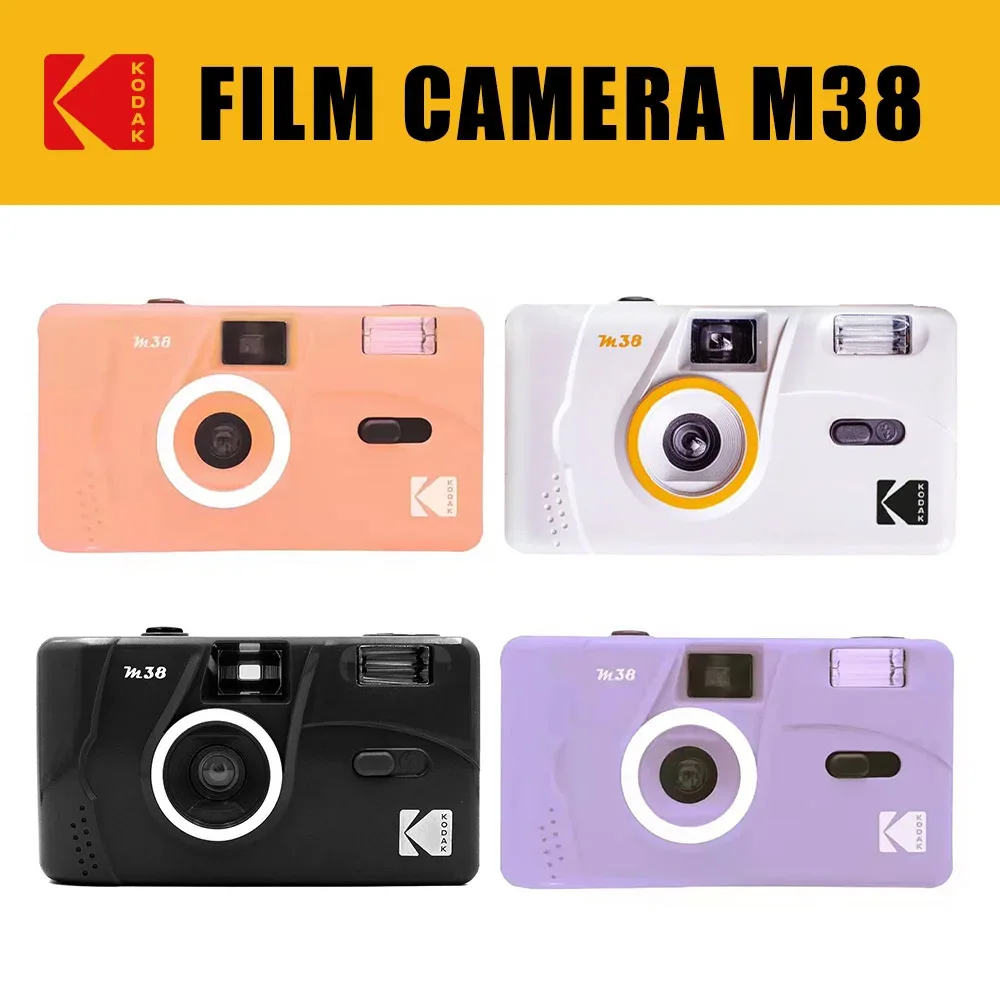 Kodak-レトロな手動フィルムカメラ,使い捨てではない,m35,m38,フラッシュ機能付きマシン,instax,35mm