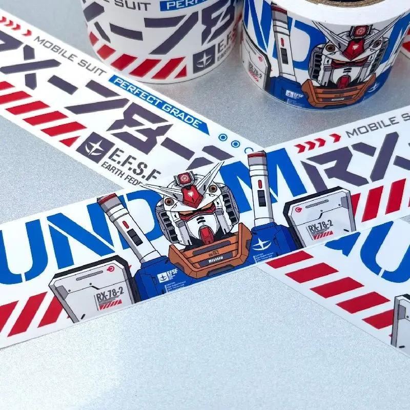 Rückstandsfreier Gundam RX78 wasserfester Aufkleber & Dekorationsband für Desktops, Figurenregale, Fahrräder und Aquarien – Detail 4