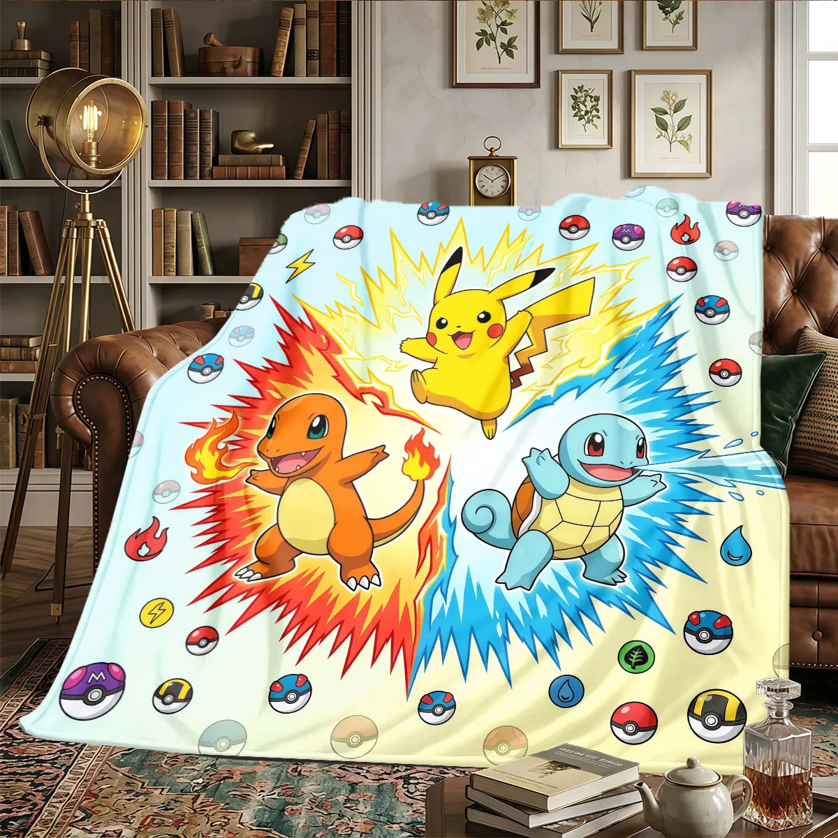Pokemon Patterns Home Blanket High quality All Seasons for Home Decor Bedrooms Naps Warmth and Comfort Christmas Gifts -HE70