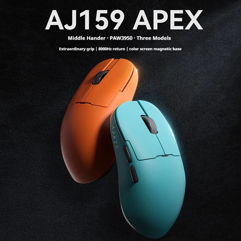 Aj159apex E-Sports Game Mouse 2.4g Wireless Three Mode Six Button 26000dpi Lightweight Game Office Mouse With Charging Base