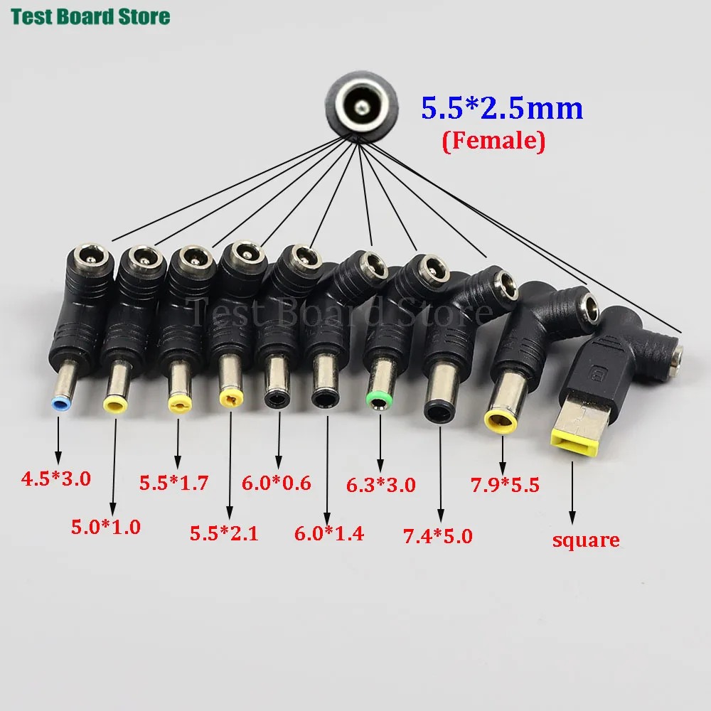

240W DC 5.5*2.5 Female to DC4.5*3.0 5.0*1.0 1.7 2.1 6.0*0.6 1.4 6.3*3.0 7.4*5.0 7.9*5.5 Male For ASUS HP Lenovo Samsung Adapter