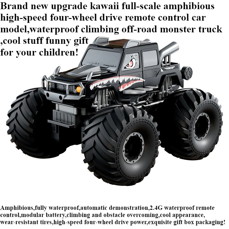 Cool Stuff Toy Car Funny Gift-Amphibious High-speed 4WD Rc Truck,Climbing Off-road Rc Cars,Remote Control Car Toy,toys for Kids