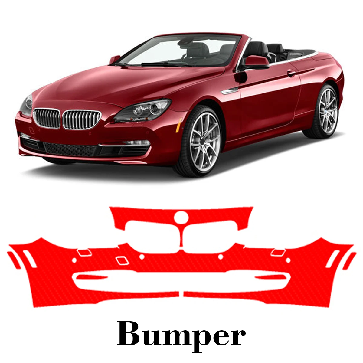 

Car Precut Paint Protection Film Front Bumper Anti-scratch Exterior TPU PPF For BMW 6 Series 2012-2015